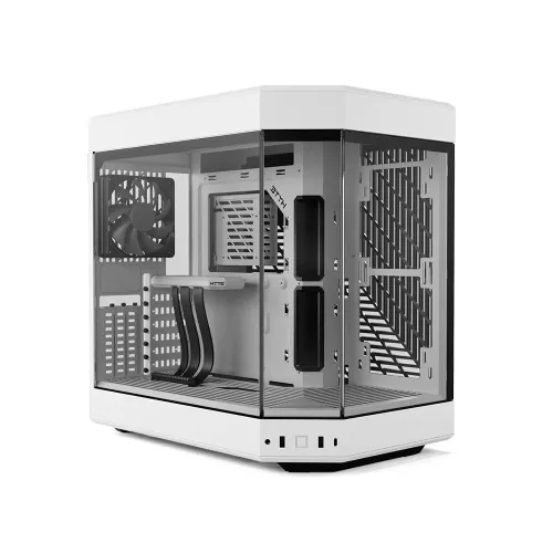 Pre-order Y60 Dual Chamber Panoramic Tempered Glass Atx Modern Aesthetic Case - Snow White