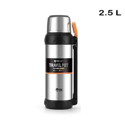 D.kadi Kd9059 Portable Travel Vacumm Water Bottle 2500ml - Silver