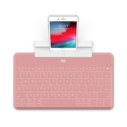 Logitech Keys-to-go Portable Wireless Keyboard for Ipad,iphone &apple Tv - Blus Pink