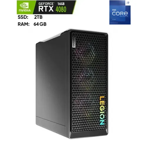 LENOVO LEGION T7 Intel Core i9 13900KF Processor, 64GB RAM, 2TB SSD, NVIDIA RTX 4080 16GB GDDR6X Graphics, Windows 11 Home