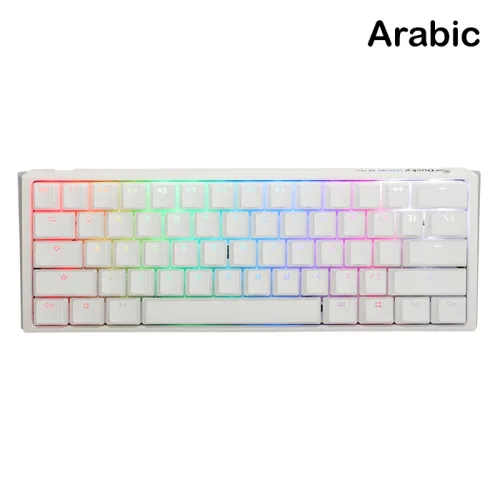 Ducky One 3 Mini - Blue Switch Rgb Hot-swap Wired Mechanical Keyboard - Pure White - Ar Layout
