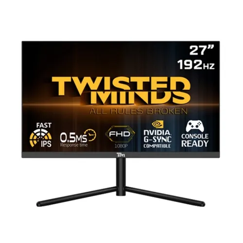 Twisted Minds 27-inch Fhd Fast Ips,192hz, 0.5ms, Hdmi 2.1, Hdr Gaming Monitor - Black