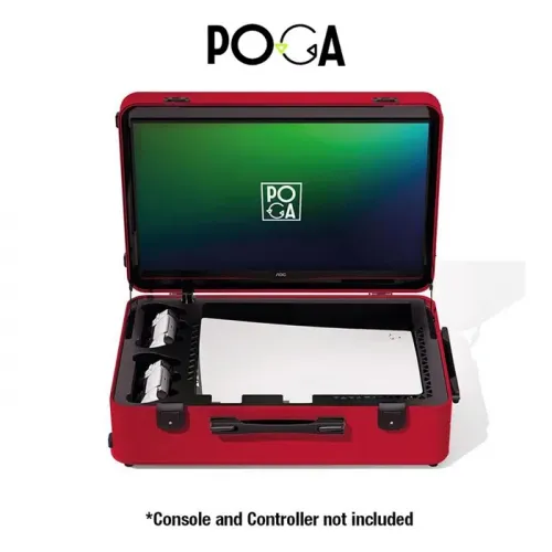 Indi-Gaming Poga Lux Portable Gaming Monitor for Sony PlayStation PS5 - Bright Red