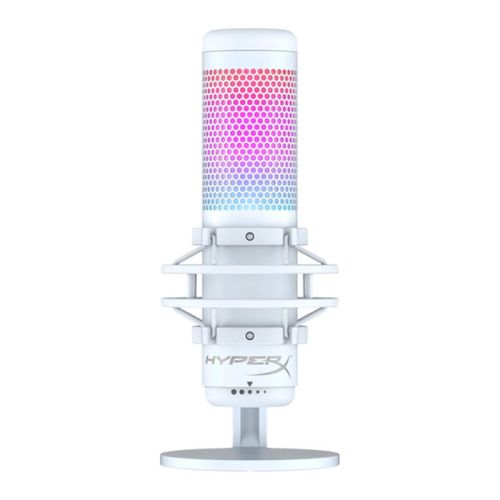 HyperX QuadCast S RGB USB Condenser Standalone Gaming Microphone for PC, PS5, PS4 & Mac - White