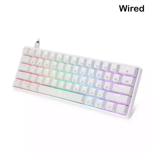 Skyloong Gk61 Wired Abs White Mechanical Gaming Keyboard - Switches Yellow
