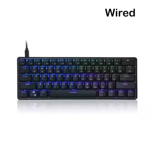 Skyloong Gk61 Wired Abs Black Mechanical Gaming Keyboard - Switches Yellow