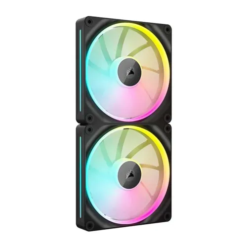 CORSAIR iCUE LINK LX140 RGB - 2x140mm PWM Dual Case Fan Starter Kit - Black