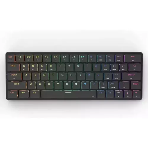 Redragon Elise Pro K624p-kbs 2.4g/bluetooth/wired 63 Key Low-profile Mechanical Keyboard - Switches Dust-proof Red