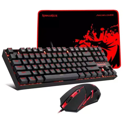 Redragon K552-ba 3 In 1 Gaming Kit (K552 Kumara Mechanical Gaming Keyboard + M601 Gaming Mouse + P001 Archelon Gaming Mouse Pad)