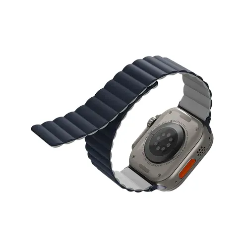 Uniq Revix Reversible Strap For  Apple Watch 49/45/44mm - Storm Blue/ Chalk Grey