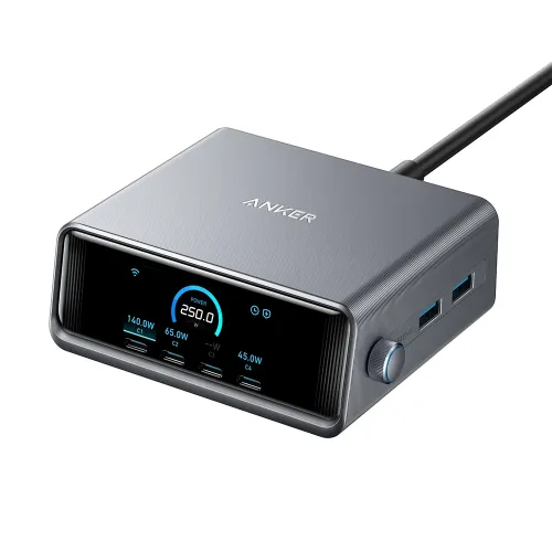 Anker Prime Charger 250w 6-port Gan Charging Station -  Silver