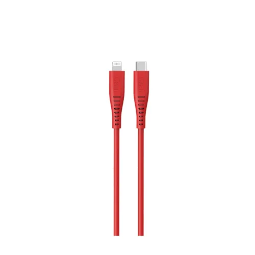 Goui Rubber Lightning Cablet To Type C 1.5m - Red
