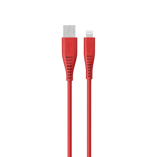 Goui Rubber Usb To Lightning 1.5m Cable - Red