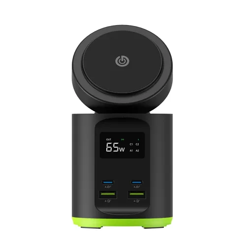Goui Boost Wireless Desk Charger + multiport 65w - Black