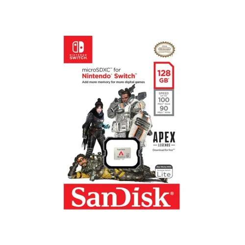Sandisk 128gb Microsdxc Uhs-i 100mb/s Memory Card For Nintendo Switch - Apex Legends Edition