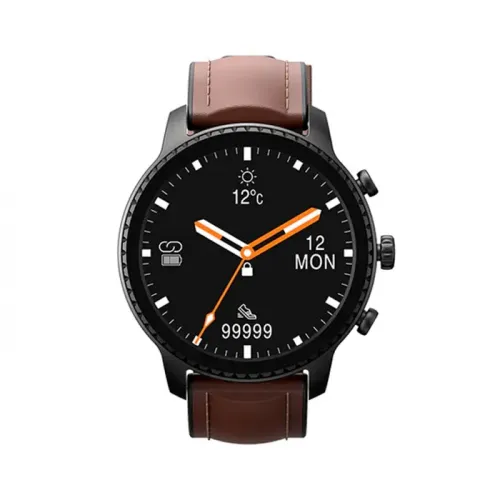 HAVIT M9005W Smart Watch with QI Wireless Charging & 5ATM Waterproof - Black/Brown
