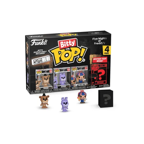 Pop Bitty 4 Pack: Fnaf- Freddy / Bonnie / Balloon Boy / Mystery