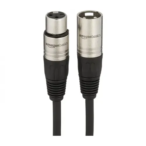 Amazon Basics Standard XLR Male to Female Balanced Microphone Cable - 6 Feet, Black