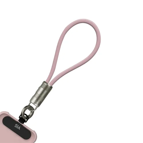 Sia Powerlink Soft Rubber Type C - Type C Lanyard Cable 60w - Light Pink