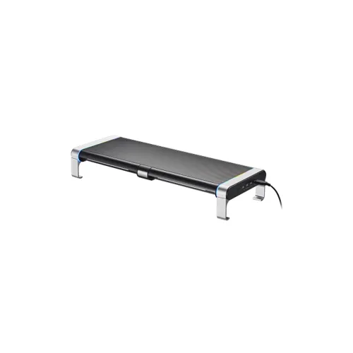 Lumi Hyper Gaming Monitor Riser - Silver & Black