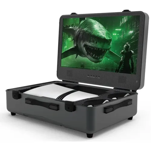 Sharx Quest Gaming Suitcase (Pq-24q165i) – 24” Qhd Monitor (2560x1440), Compatible With Xbox And All Ps5 Versions (Digital, Slim, Ps5 Pro)