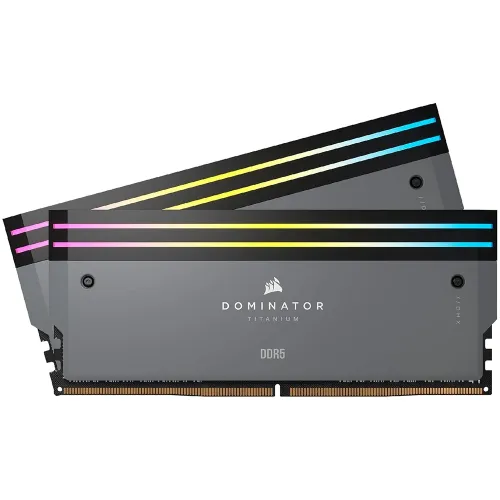 Corsair Dominator Titanium Rgb Ddr5 64gb (2x32gb) Ddr5 6000mhz Cl30 Amd Expo Intel Xmp Icue Compatible Computer Memory – Gray