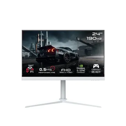 Gameon Goa24fhd190ips Artic Pro Series 24" Fhd, 190 Hz, Mprt 0.5 Ms, Fast Ips Gaming Monitor (Support Ps5) - White
