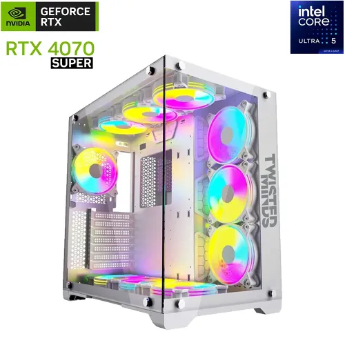 Twisted Mind Intel Core Ultra 5 245kf Rtx 4070 Super Gaming Pc - White