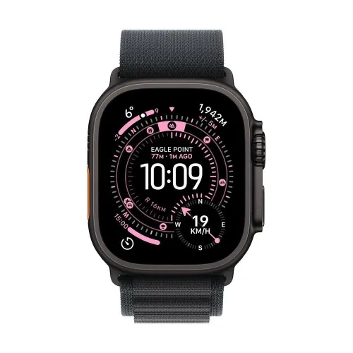 Apple Watch Ultra 3 GPS + Cellular 49mm Black Titanium Case with Black Alpine Loop - Medium