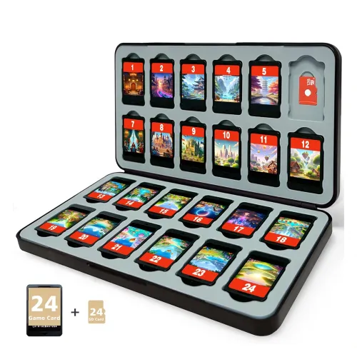 24 Game Cassette Tape Storage Box For Nintendo Switch 2 (Pearl bag packing) HS-SW2056N