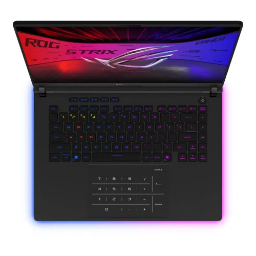 ASUS ROG Strix SCAR G16 G635LW-S5098 – Core Ultra 9 275HX, RTX 5080 16GB, 32GB RAM, 1TB SSD, 16" WQXGA 240Hz, English Keyboard – Black + ROG Mouse & Backpack