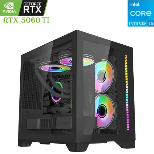 LovingCool Gaming PC – Intel Core i5 14th Gen | RTX 5060 Ti 16GB | 1TB SSD | 16GB RAM