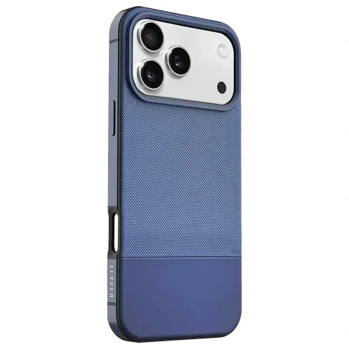 Levelo Cuir Leather Hybrid Case For Iphone 17pro - Midnight Blue
