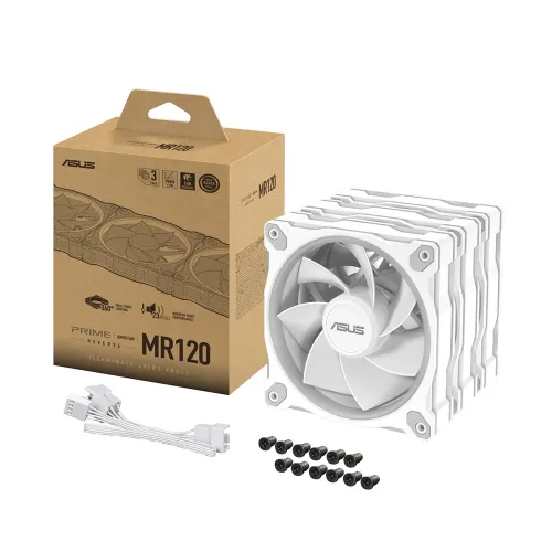 Asus Prime MR120 Reverse ARGB Fans Triple Pack - White