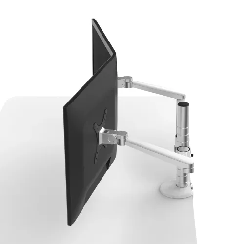 Gamvity Dual Monitor Desk Mount Stand – Adjustable Office LCD Support for 27"–32" Displays