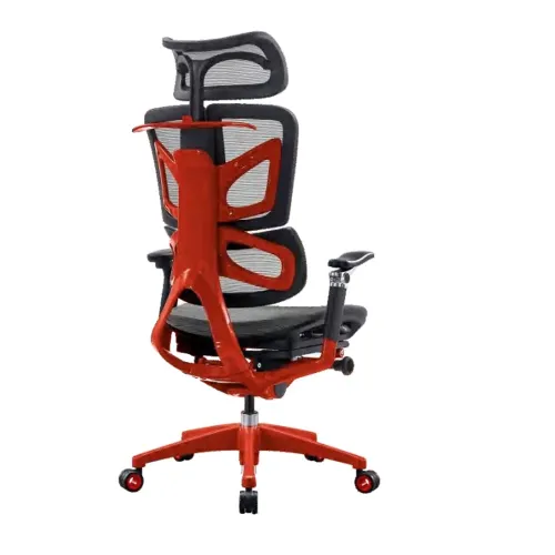 GAMVITY Ergonomic Mesh Office Chair – Red Aluminum Alloy (Spray-Painted Finish)