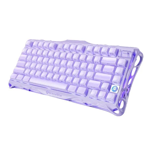 GravaStar Mercury V75 75% Hall Effect Magnetic Switch Gaming Keyboard - Lavender Purple