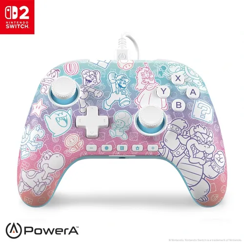 PowerA Advantage Wired Controller for Nintendo Switch 2 - Mushroom Kingdom
