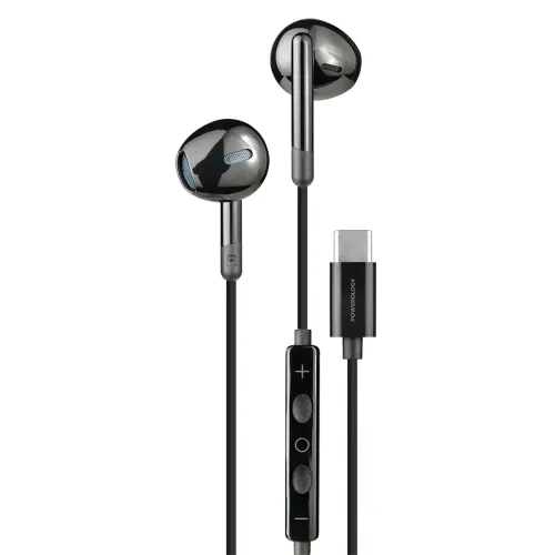 Powerology Type-C Stereo Earphones - Black