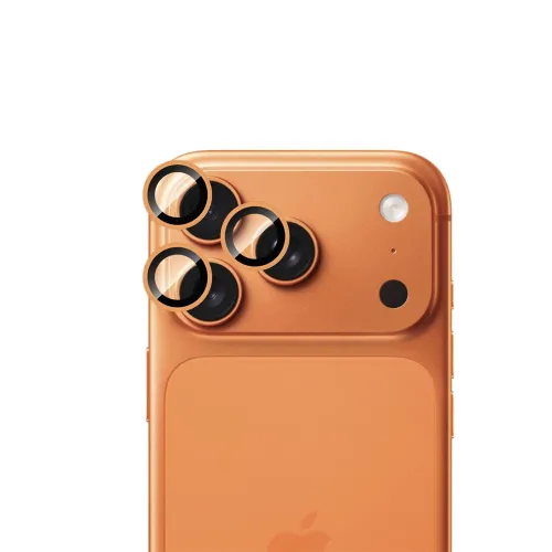 Eltoro Indivual Ar Metal Rings Camera Lens Protector for iPhone 17 Pro / Pro Max - Orange