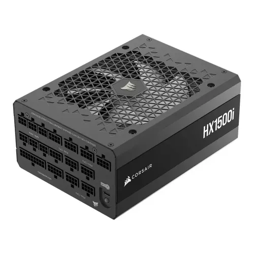 CORSAIR - HXi Series HX1500i 80 PLUS Platinum Fully Modular Ultra Low-Noise ATX 3.1 and PCIE 5.1 Power Supply - Black