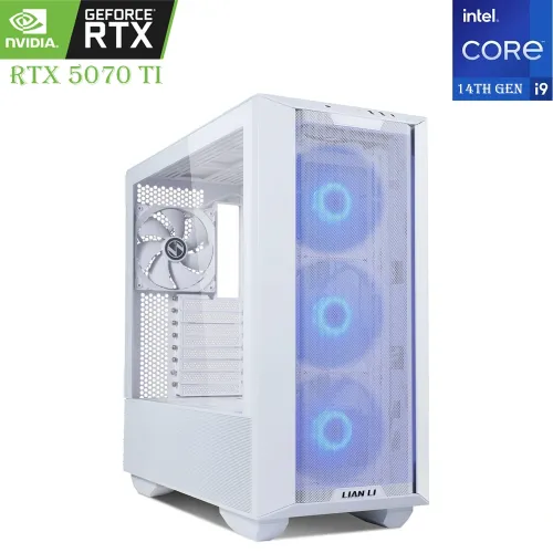 GAMING PC – Intel Core i9 14th Gen | RTX 5070 Ti 16GB | 2TB NVMe SSD | 32GB DDR5 RAM – White Edition