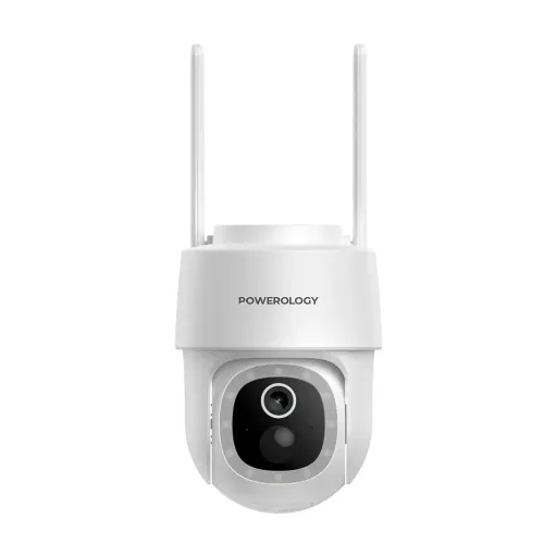 Powerolgoy Built-In Solar Pan & Tilt Outdoor Camera - White