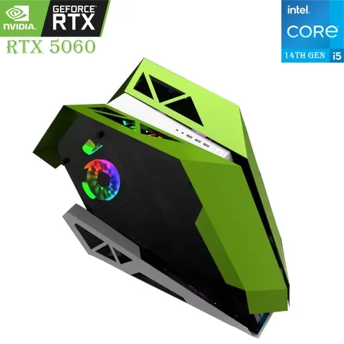 Gaming Pc Lovingcool Intel Core I5-14th Gen Rtx 5060 8gb, 1tb Ssd, 16gb Ram Green