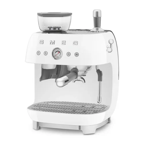 Smeg Espresso Coffee Machine With Built-in Grinder - White