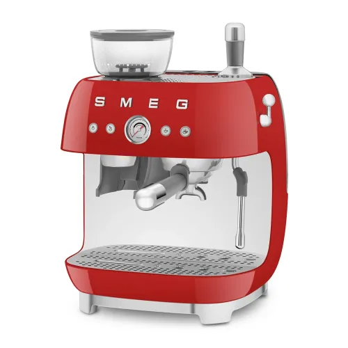 Smeg Espresso Coffee Machine With Built-in Grinder - Red