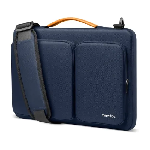 Tomtoc Defender-A42 Laptop Shoulder Bag - Navy Blue