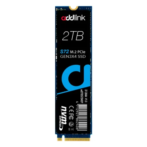 Addlink S72 M.2 2280 PCle Gen3x4 NVMe Internal SSD - 2TB