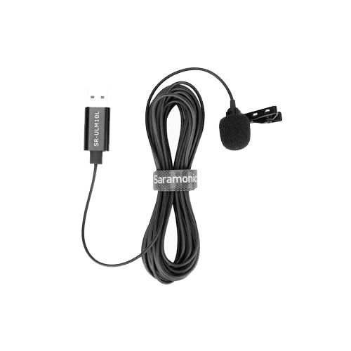 Saramonic SR-ULM10L Ultracompact Clip-On Lavalier Microphone with USB-A Connector for Mac & Windows Computers with an Extra-Long 19.7-Foot (6m) Cable