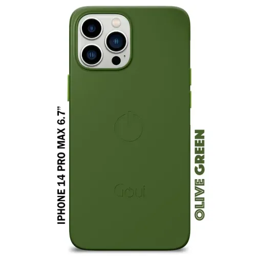 Goui iPhone 14 Pro Max (6.7inch) Magnetic Case with Magnetic Bars - Green Olive